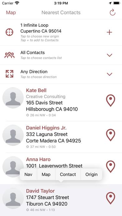 Nearest Contacts App screenshot #2