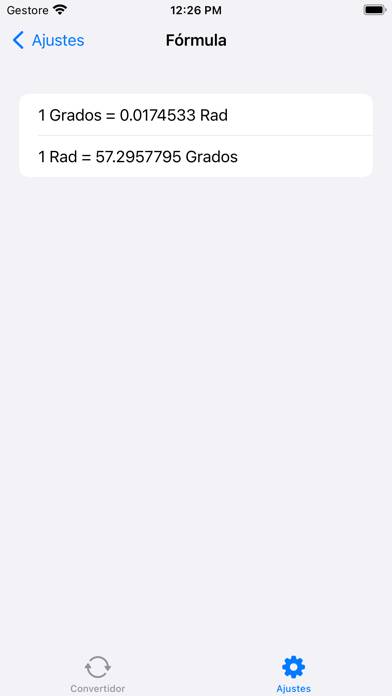 Grados Rad Captura de pantalla de la aplicación