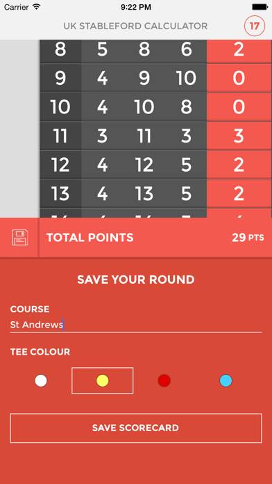 UK Stableford Calculator Captura de pantalla de la aplicación #4