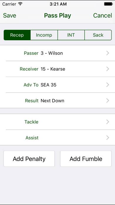ITouchdown Football Scoring App screenshot #2