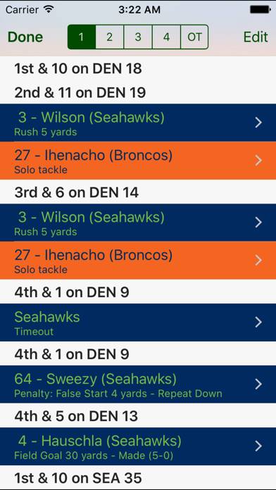 ITouchdown Football Scoring App screenshot #3