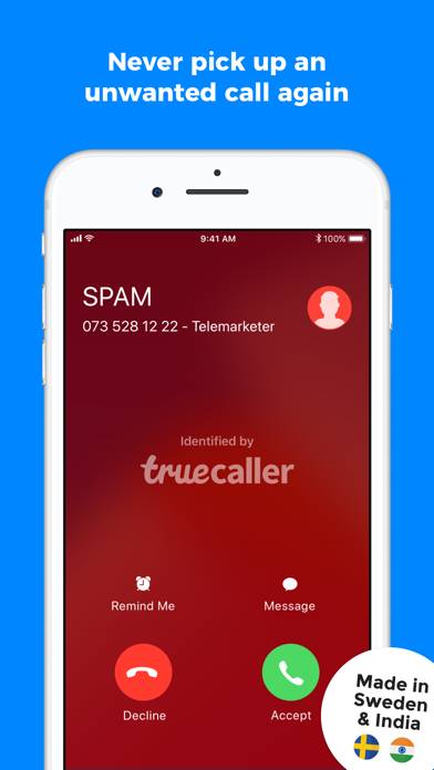 Truecaller: Spam Caller ID Log Schermata dell'app #1