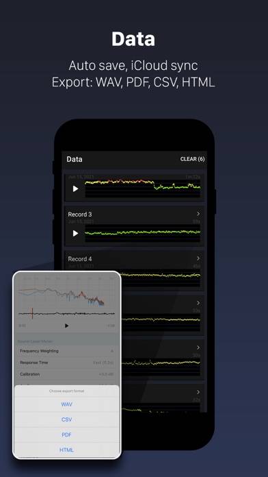 Decibel X:dB Sound Level Meter Captura de pantalla de la aplicación #4