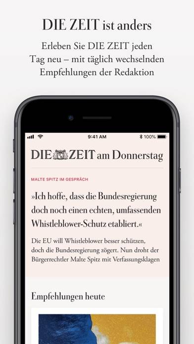 Die Zeit App screenshot