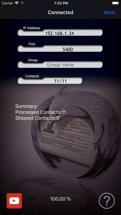Thunderbird Contact Sync. Schermata dell'app #2