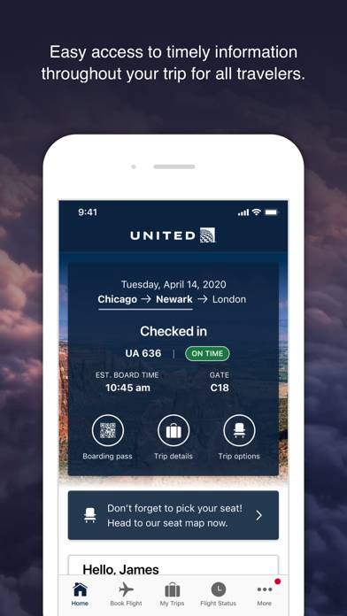United Airlines App-Screenshot #1