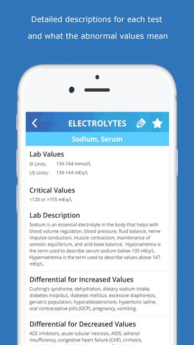 Lab Values Medical Reference App screenshot #3