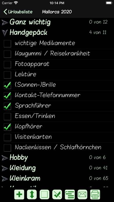 Urlaubsliste App-Screenshot #2