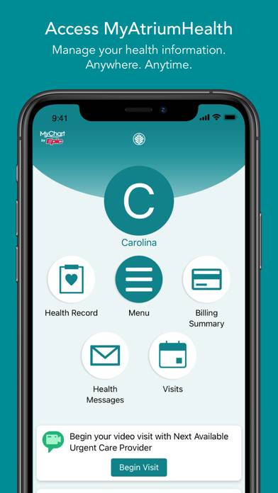 MyAtriumHealth App screenshot