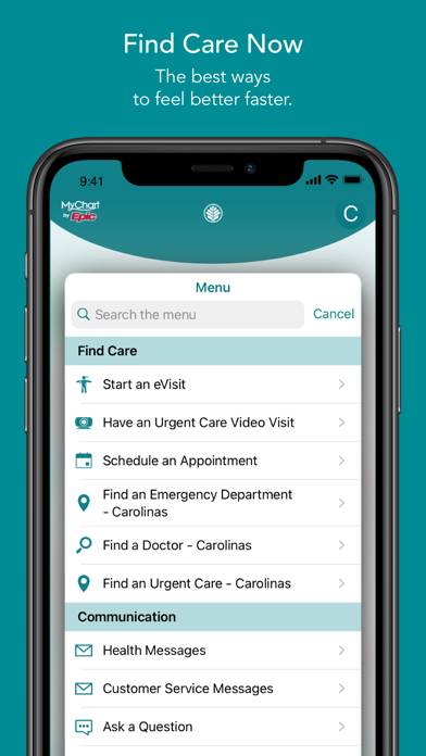 MyAtriumHealth App screenshot