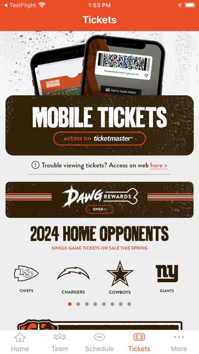 Cleveland Browns App screenshot