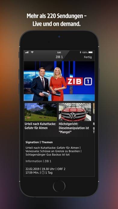 ORF TVthek: Video on Demand App-Screenshot #2