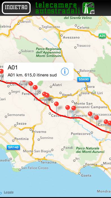 Video Telecamere strade ed autostrade Schermata dell'app