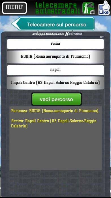 Video Telecamere strade ed autostrade Schermata dell'app