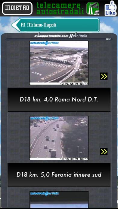Video Telecamere strade ed autostrade Schermata dell'app
