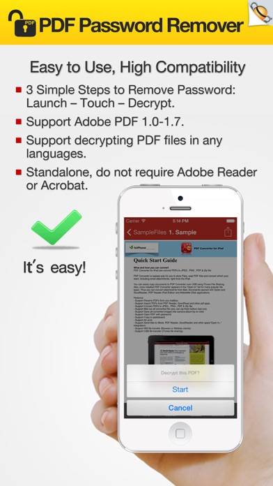 PDF Password Remover App screenshot