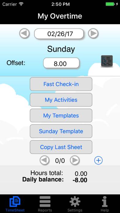 My Overtime (MO) Captura de pantalla de la aplicación #1