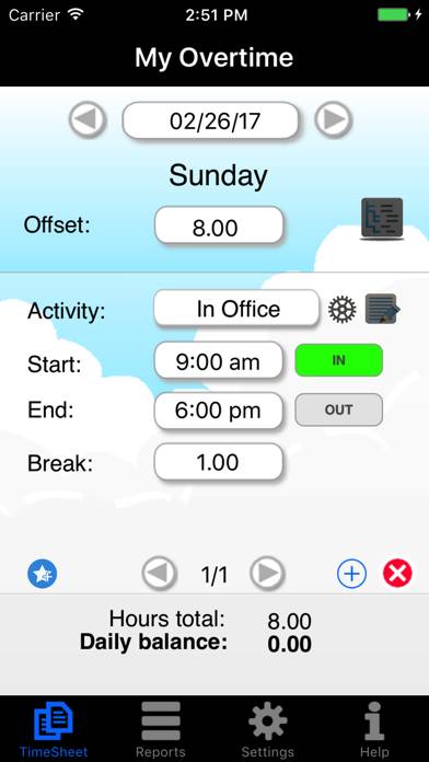 My Overtime (MO) Schermata dell'app #2