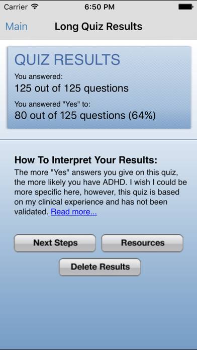 ADHD Quiz App screenshot #3