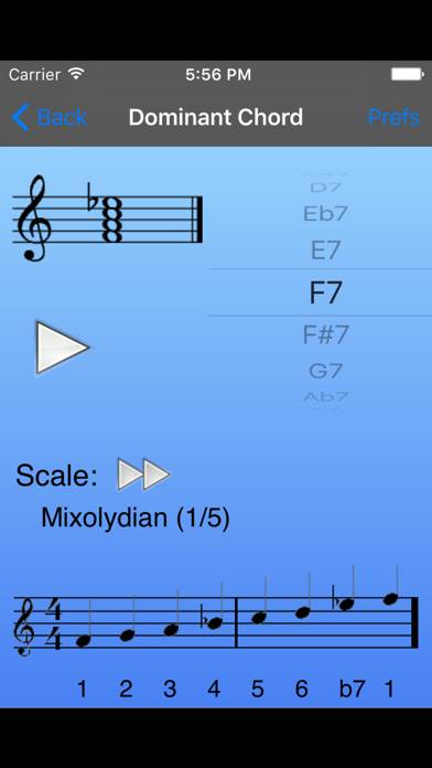 IImprov-Chord/Scale Compendium Schermata dell'app #2