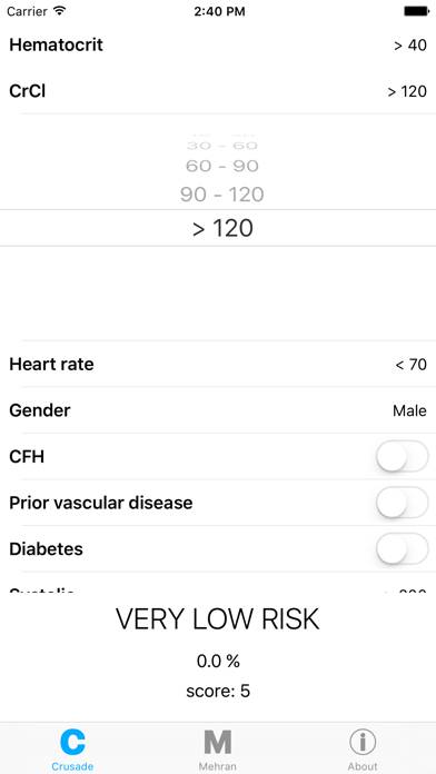 CRUSADE Score Calculator Schermata dell'app #2