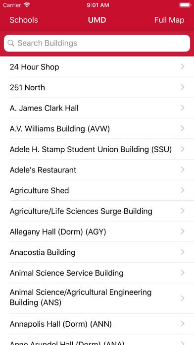 Campus Maps App screenshot