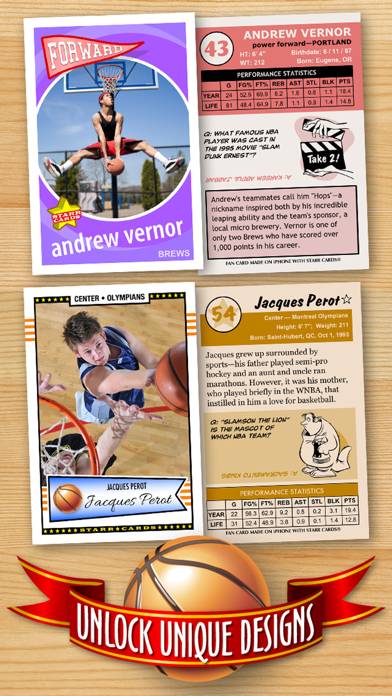 Basketball Card Maker (Ad Free) App screenshot