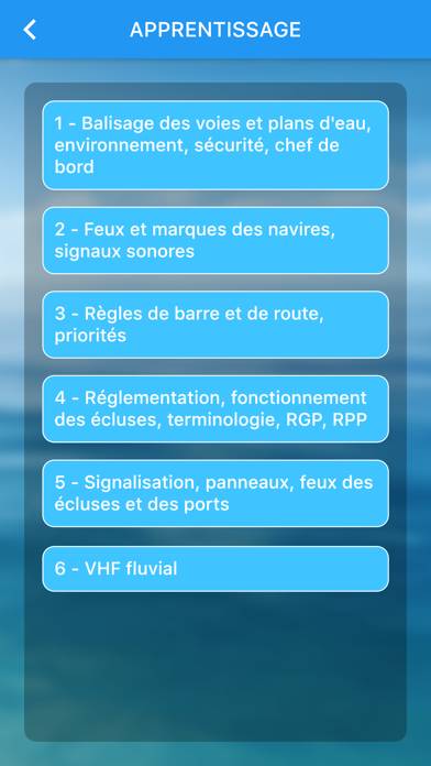 Permis bateau fluvial App screenshot