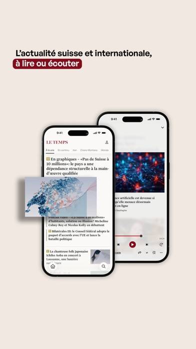 Le Temps Capture d'écran de l'application