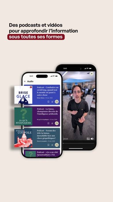 Le Temps Capture d'écran de l'application