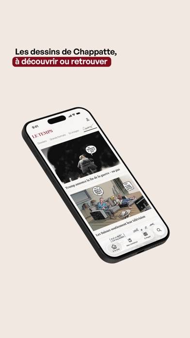 Le Temps Capture d'écran de l'application