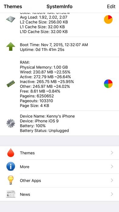 System Information Captura de pantalla de la aplicación #2