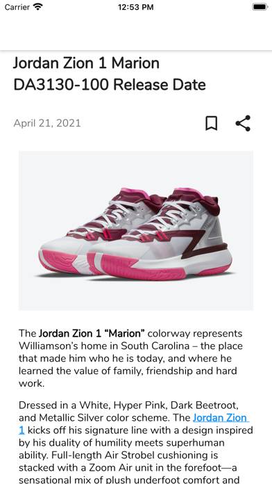 Jordans Out Captura de pantalla de la aplicación #2