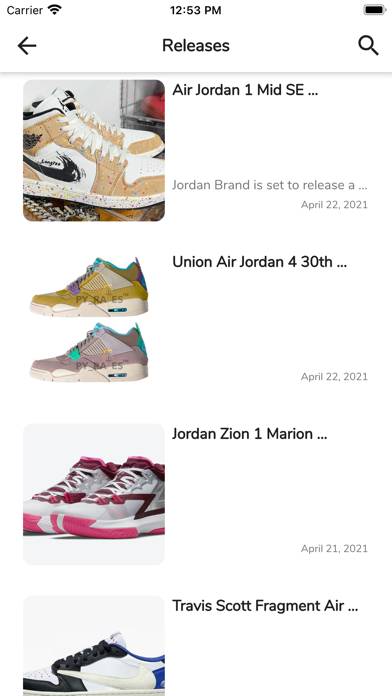 Jordans Out Captura de pantalla de la aplicación #3