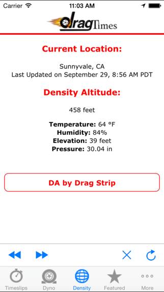 DragTimes.com App screenshot