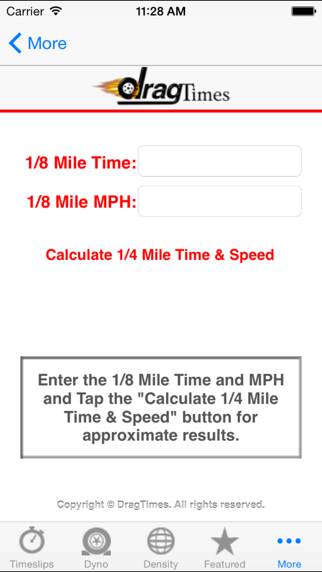 DragTimes.com App screenshot