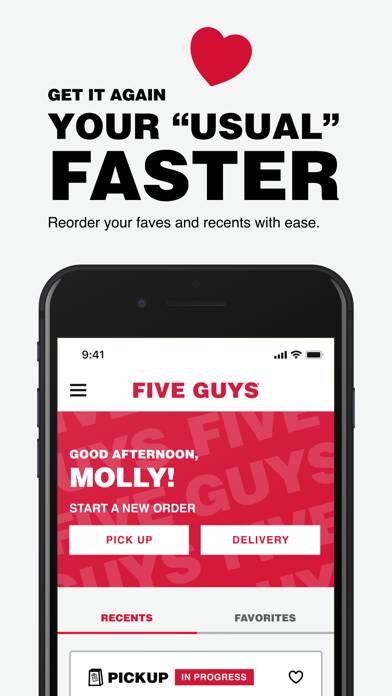 Five Guys Burgers & Fries App screenshot
