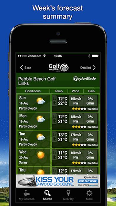 Golfweather.com App skärmdump