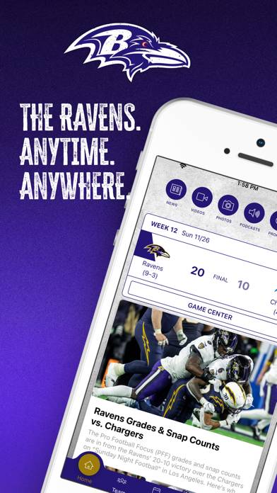 Baltimore Ravens Mobile App screenshot #2