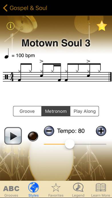 Drumcoach 1 App-Screenshot