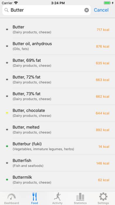 Noco Calories App screenshot