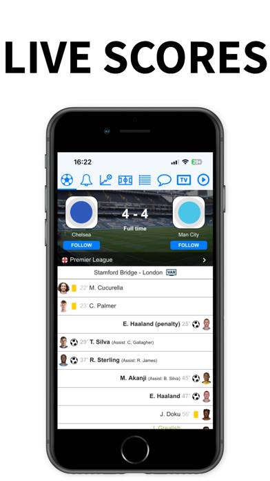 Soccer Scores Schermata dell'app #1