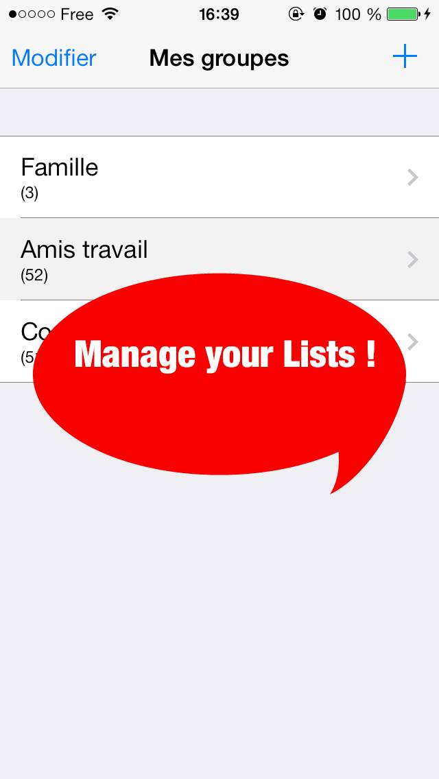 GROUP SMS : Send grouped TEXT to all your friends ! Capture d'écran de l'application #4