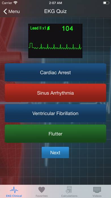EKG Clinical Captura de pantalla de la aplicación #3