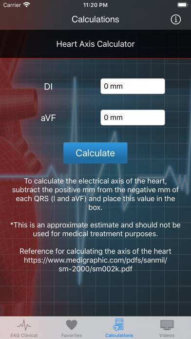 EKG Clinical Captura de pantalla de la aplicación #6