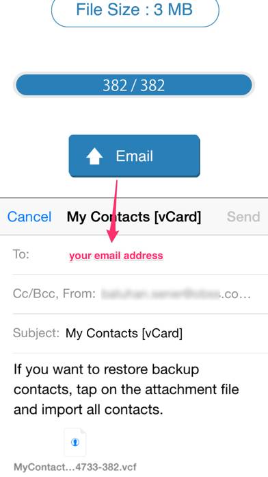My Contacts Backup Pro App screenshot #2