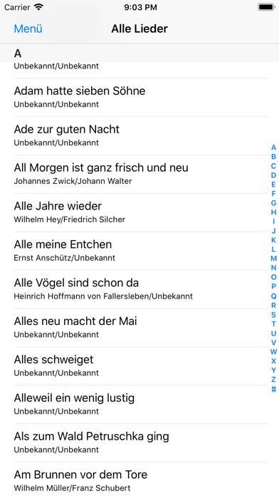 Liederbuch App-Screenshot #2