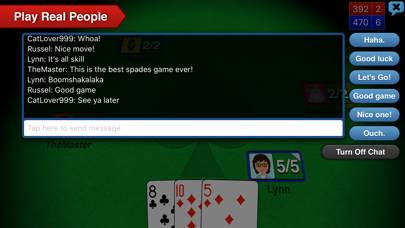 Spades plus game screenshot