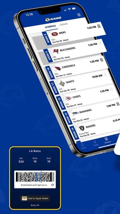 Los Angeles Rams App screenshot