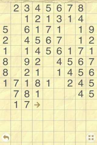 Numberama captura de pantalla del juego